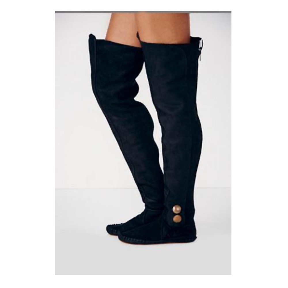 One Teaspoon thigh high leather moccasins